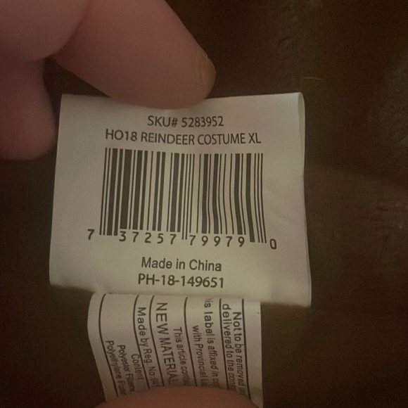 BNWT large dog reindeer costume bought at PetSmart.  Super soft, w/ jingle bell. - Picture 14 of 16